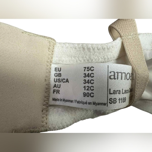 Amoena NWT Lara Lace Desire SB Bra White - Picture 6 of 8